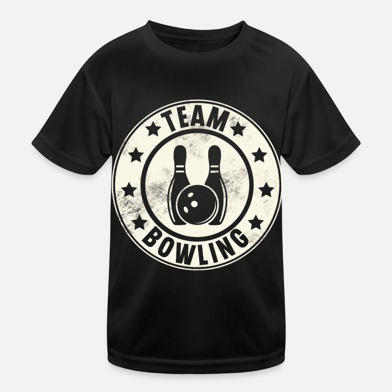 Bowling Team - Kinder Funktions-T-Shirt - Schwarz