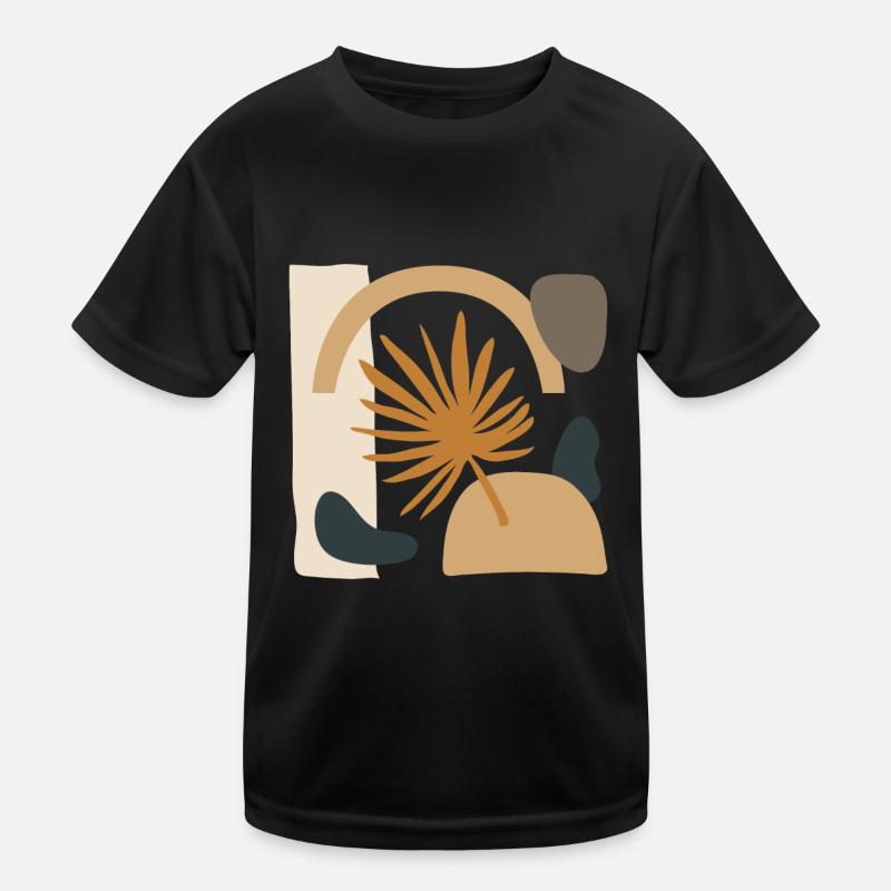 Blatt mit abstrakten Formen Kinder Funktions-T-Shirt