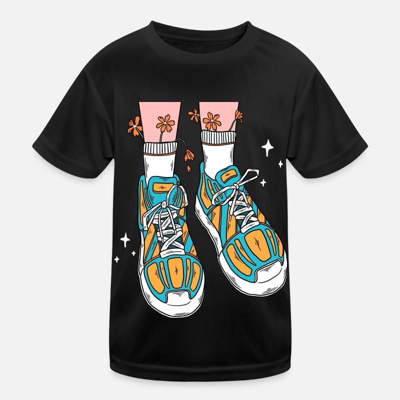 BLUMEN SCHUHE Kinder Funktions-T-Shirt