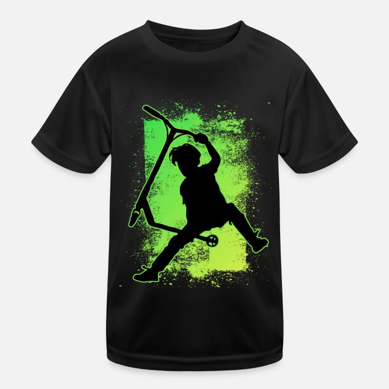 Freestyle Roller - Kinder Funktions-T-Shirt - Schwarz