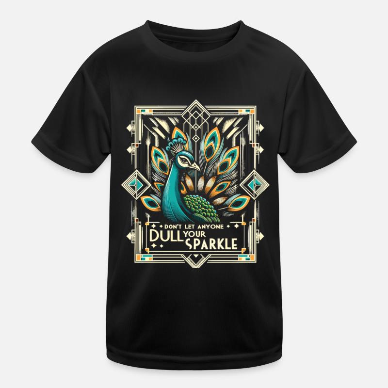 Paon Art déco : Splendeur élégante T-shirt sport Enfant
