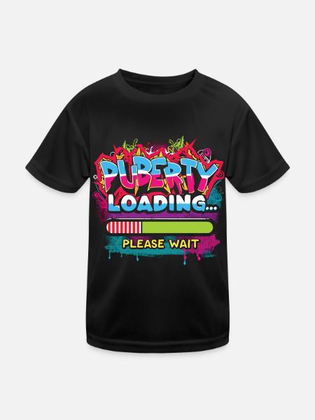 Alerte puberté graffiti urbain - T-shirt sport Enfant - noir - Devant