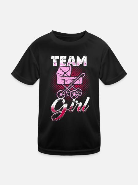 Equipe Fille Grossesse Fille Fille Naissance - T-shirt sport Enfant - noir - Devant