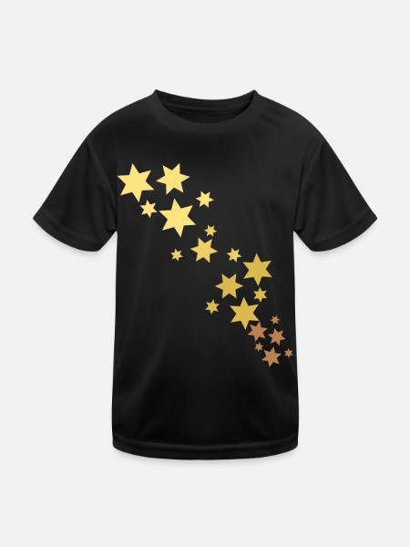 Étoiles - T-shirt sport Enfant - noir - Devant