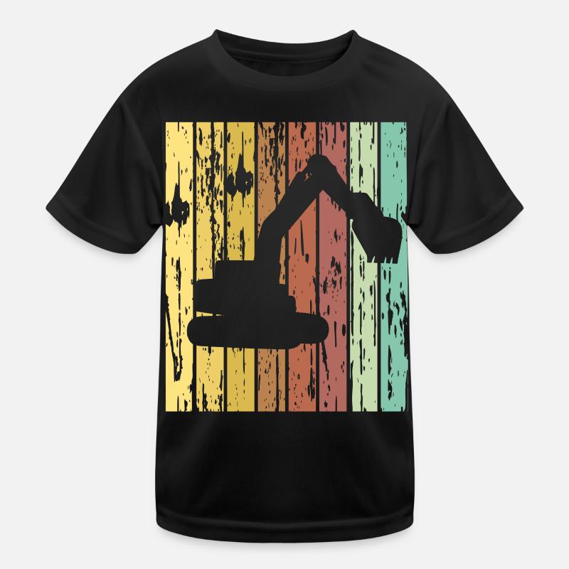 Excavator Children Kids Functional T-Shirt