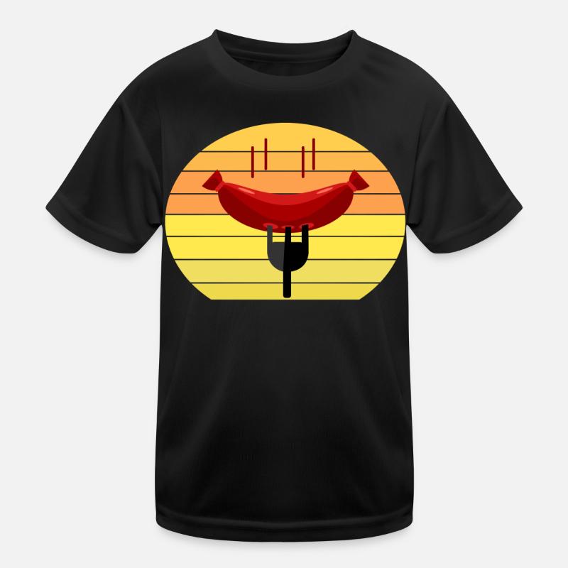 Deftiges Würstchen Sunset Kinder Funktions-T-Shirt