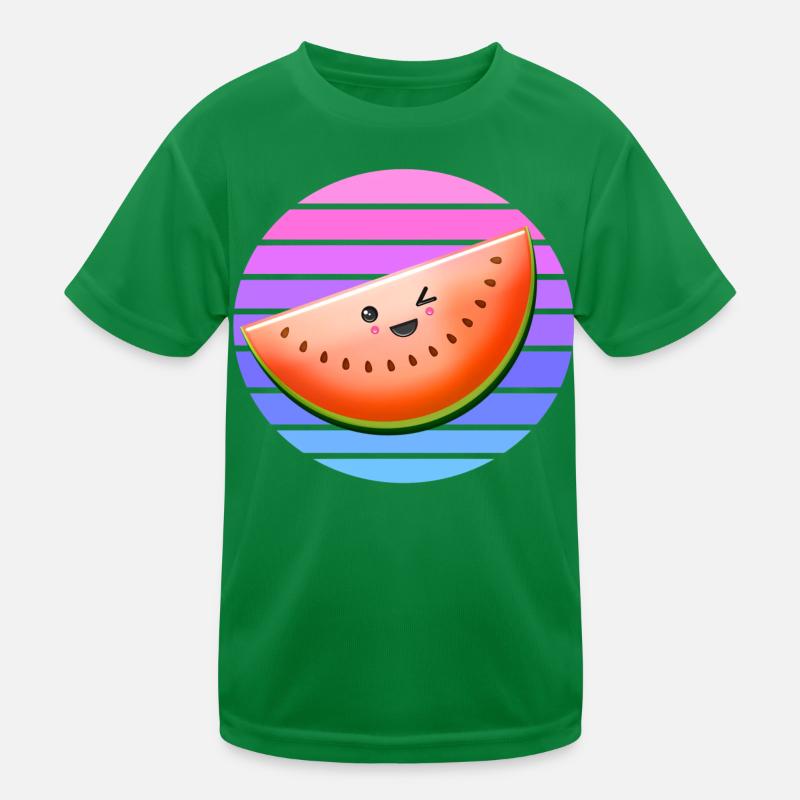 Winking melon at sunset Kids Functional T-Shirt