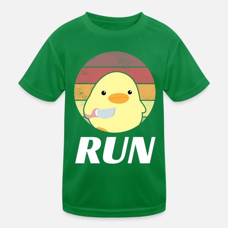 Exécuter le canard avec un couteau meme drôle disant T-shirt sport Enfant