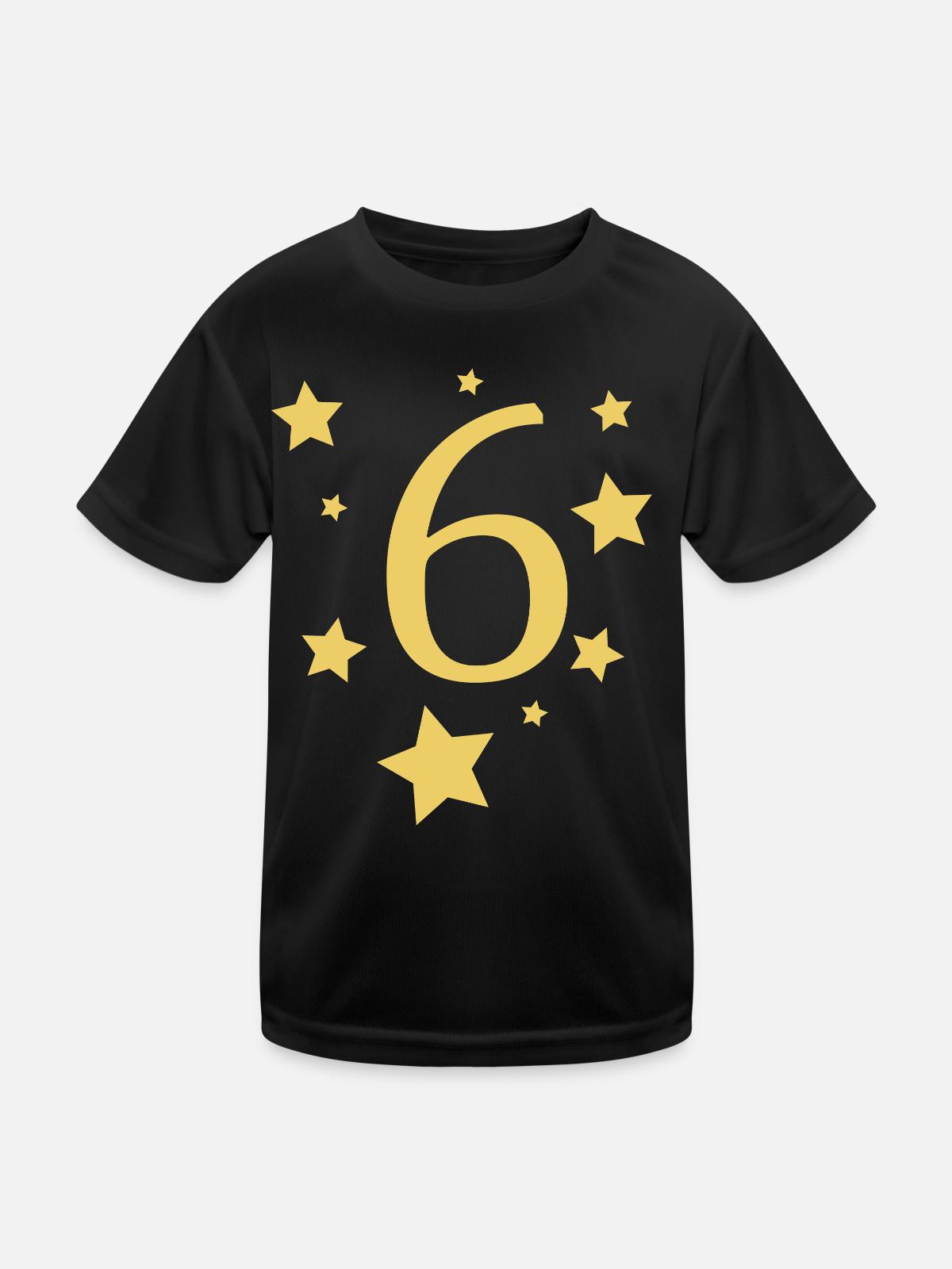6 years - Kids Functional T-Shirt - black - Front