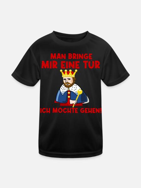 Man bringe mir eine Tür - Kinder Funktions-T-Shirt - Schwarz - Vorne