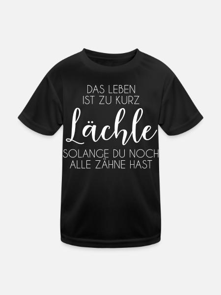 Das Leben ist zu kurz - Kinder Funktions-T-Shirt - Schwarz - Vorne
