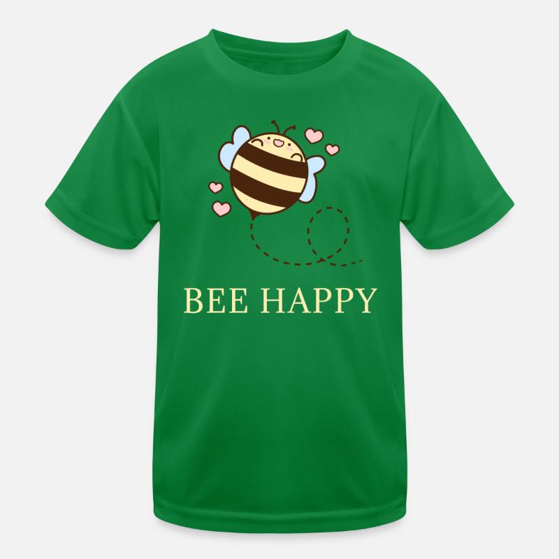 Bee Happy Abeilles Design T-shirt sport Enfant