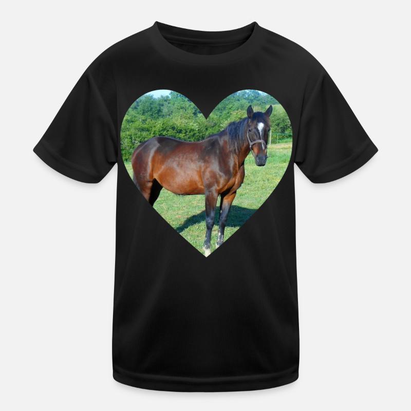 Conception du coeur de cheval T-shirt sport Enfant