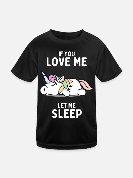 Licorne endormie Cadeau amusant - T-shirt sport Enfant - noir - Devant