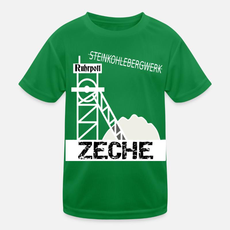 Ruhrpott Zeche Kinder Funktions-T-Shirt