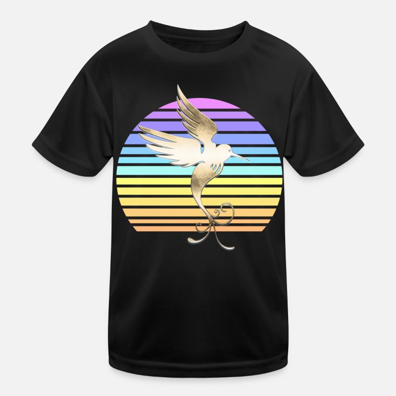 Colibri au coucher du soleil T-shirt sport Enfant