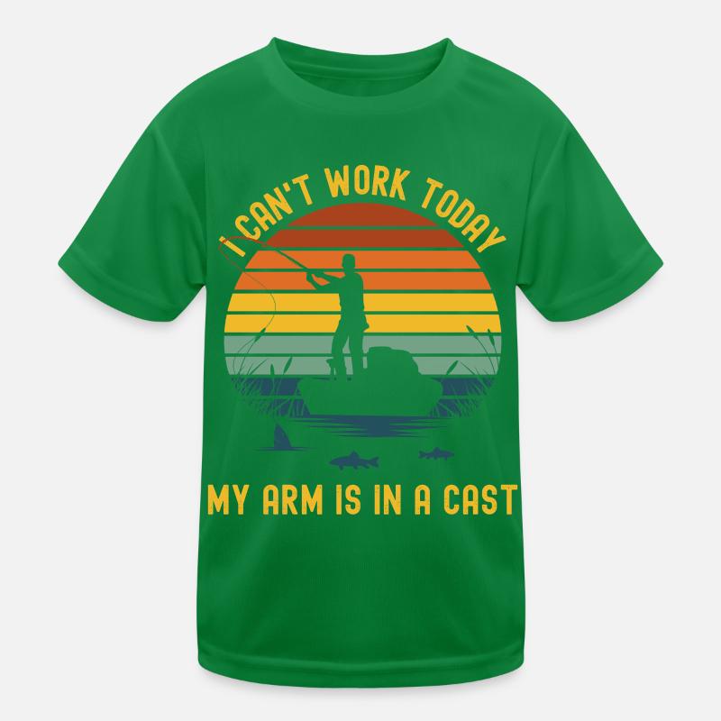 I Can't Work Today My Arm Is In a Cast Kinder Funktions-T-Shirt