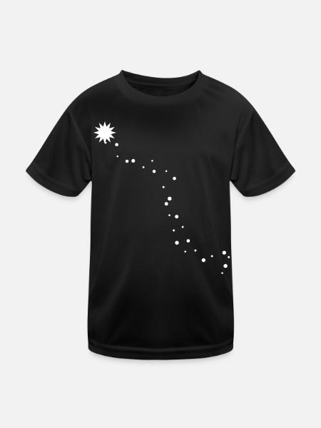 Stars Night - Kids Functional T-Shirt - black - Front
