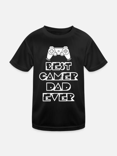 Fête des Pères, Fête des Pères, Fête des Pères, Fête des Pères - T-shirt sport Enfant - noir - Devant