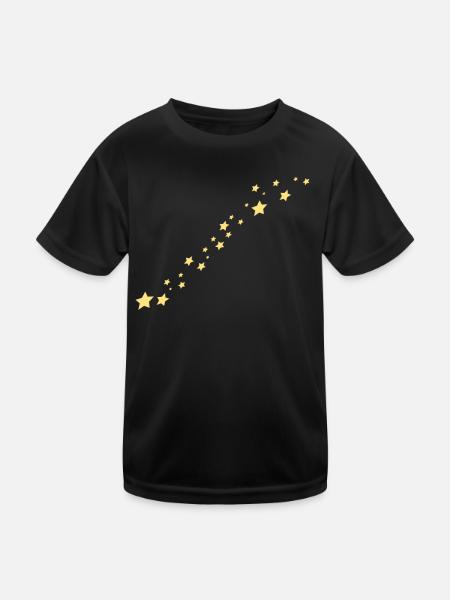 Étoile filante - T-shirt sport Enfant - noir - Devant