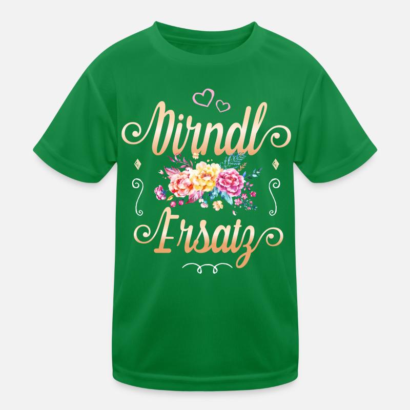 Ersatz Dirndl Alternative Trachtenshirt Sprüche Kinder Funktions-T-Shirt