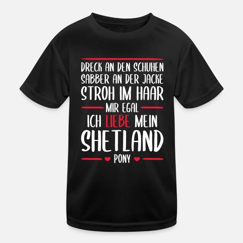 Shetland Pony Shetty Liebe Geschenk Kinder Funktions-T-Shirt