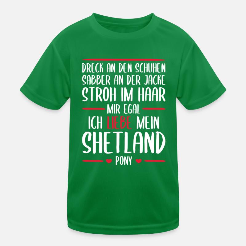 Shetland Pony Shetty Liebe Geschenk Kinder Funktions-T-Shirt