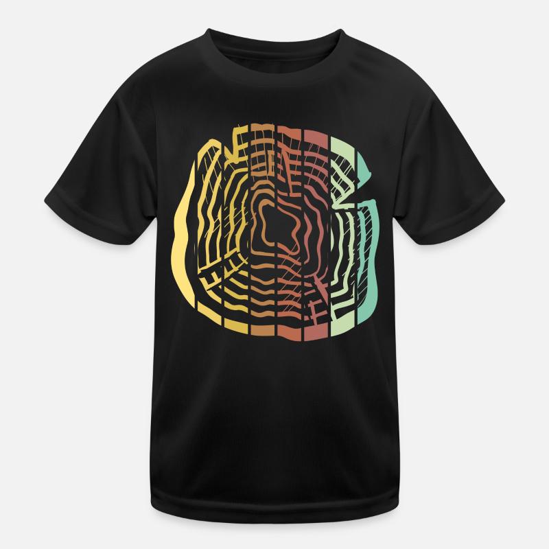 Tree Forest Nature Wooden Disc Kids Functional T-Shirt