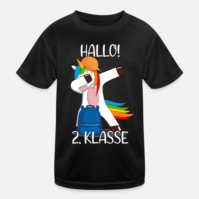 2. Klasse Zweitklässler Grundschule Einhorn Kinder Funktions-T-Shirt