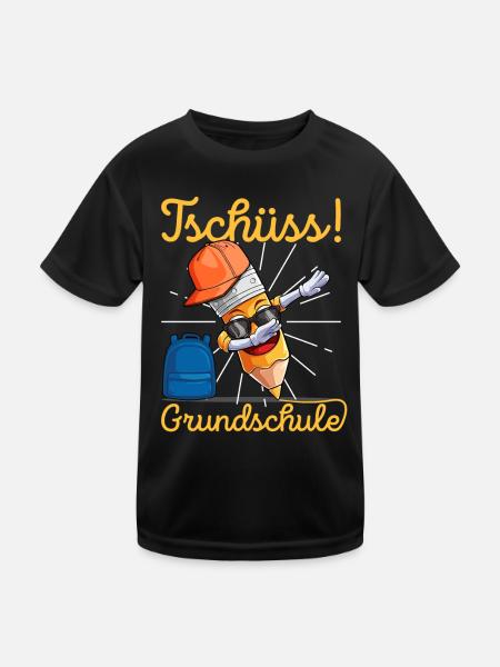 Tschüss Grundschule Abschluss Letzter Schultag - Kinder Funktions-T-Shirt - Schwarz