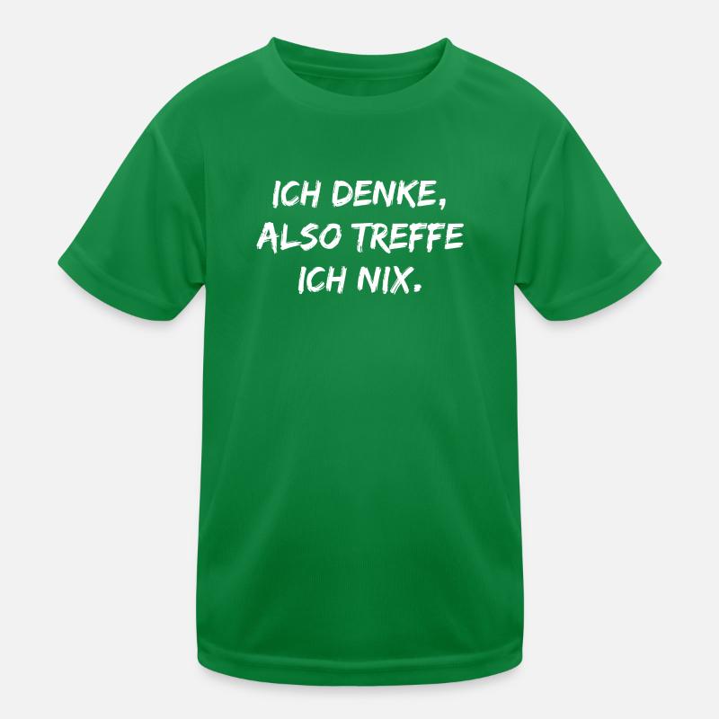 Dart - Ich denke also treffe ich nix Kinder Funktions-T-Shirt