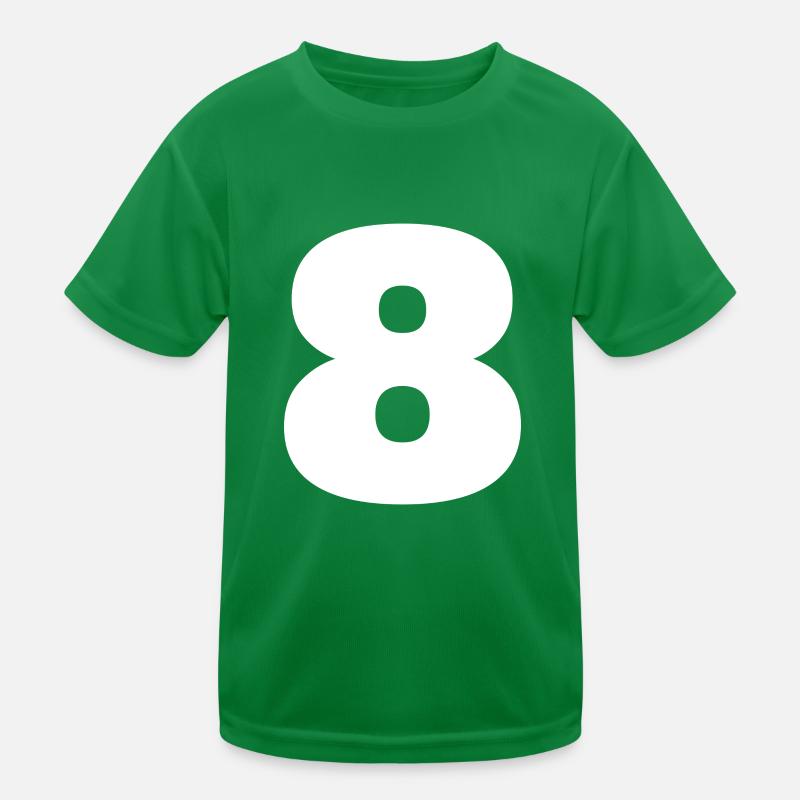 Nummer 8 Großbuchstaben Monogramm Kinder Funktions-T-Shirt