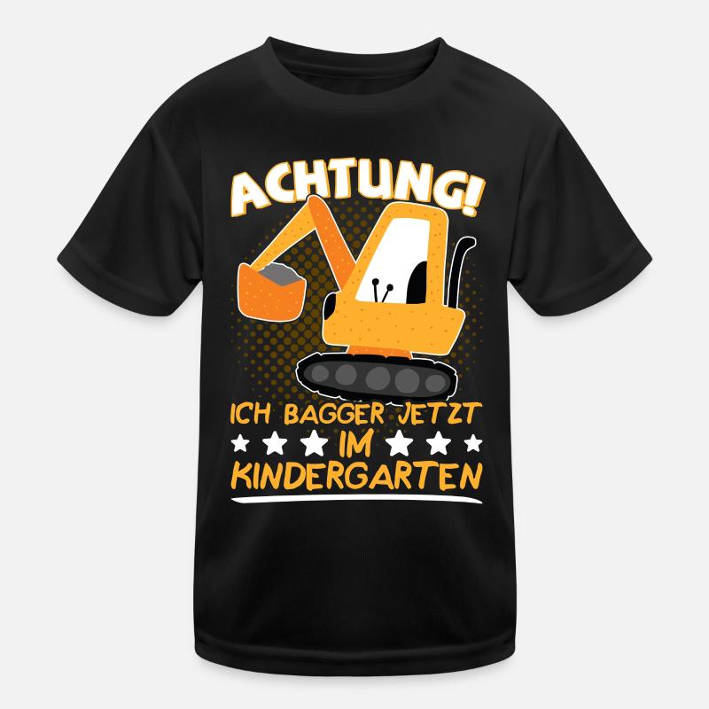 Kindergarten Start Kindergartenkind KiGa Bagger Kinder Funktions-T-Shirt