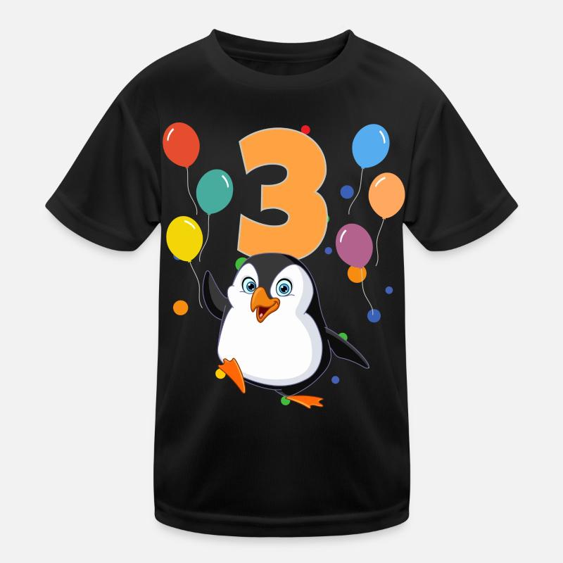 3rd Birthday Children's Birthday 3 Years Penguin Kids Functional T-Shirt