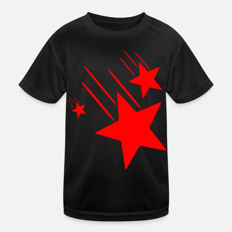 Røde stjerner Funktionsshirt til børn