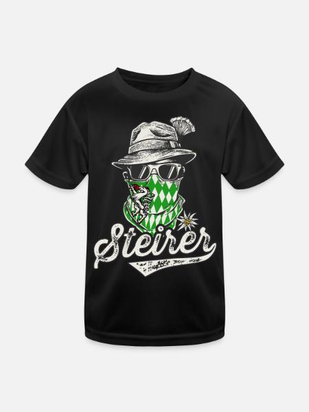 Styria T-Shirt Homme Steirer Bua Steirerbua - T-shirt sport Enfant - noir - Devant