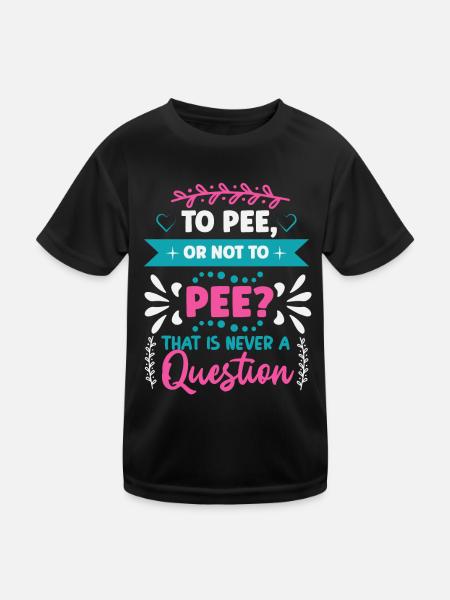 ou pas PEE? - T-shirt sport Enfant - noir - Devant