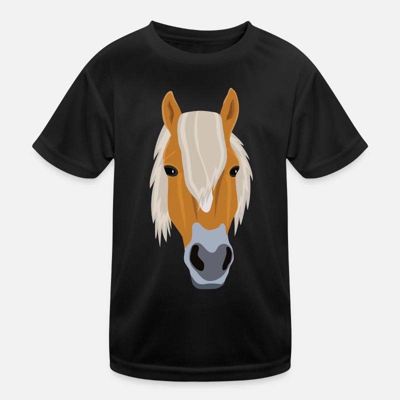 Haflinger Head Riding Pony Gift Kids Functional T-Shirt