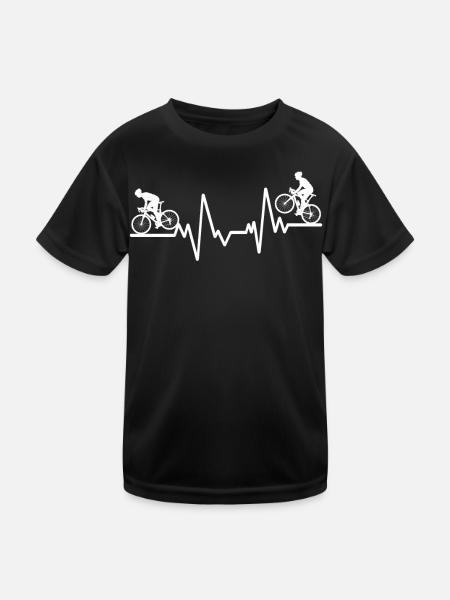 Vélos de route sur la ligne ECG - T-shirt sport Enfant - noir - Devant