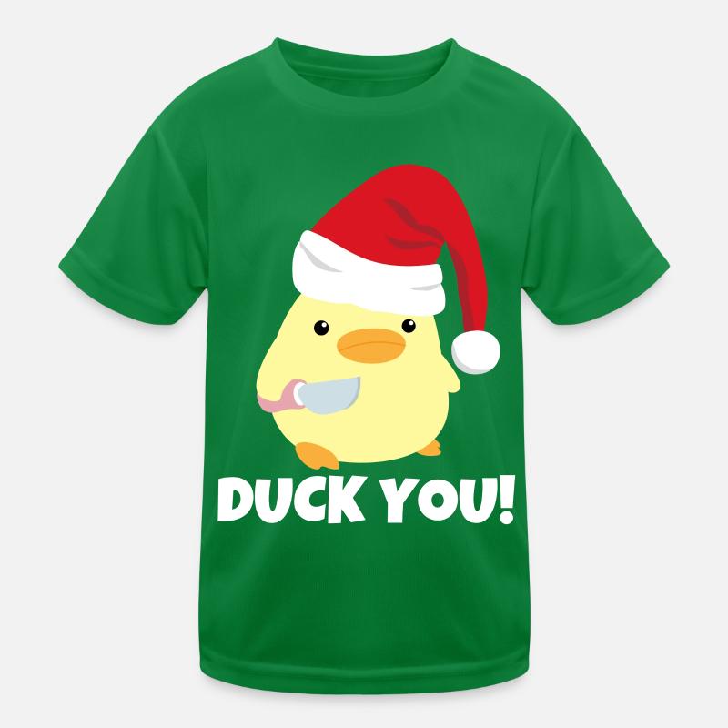 Canard vous! Canard de Noël avec mème au couteau T-shirt sport Enfant