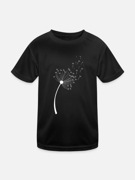 Pusteblume Knäuelgras Blanc - T-shirt sport Enfant - noir - Devant