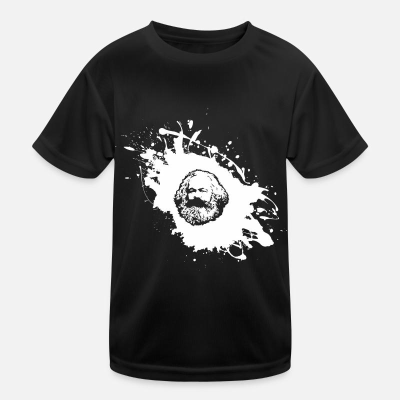 Karl Marx Splash Communism Marxism Philosopher Kids Functional T-Shirt