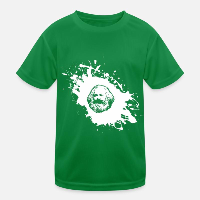 Karl Marx Splash Communism Marxism Philosopher Kids Functional T-Shirt