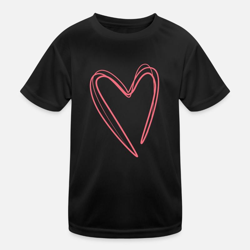 Cœur Rose T-shirt sport Enfant