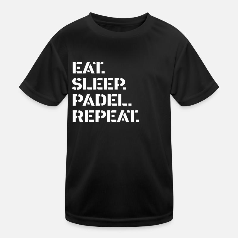 Padel Tennis - eat sleep padel repeat Kinder Funktions-T-Shirt