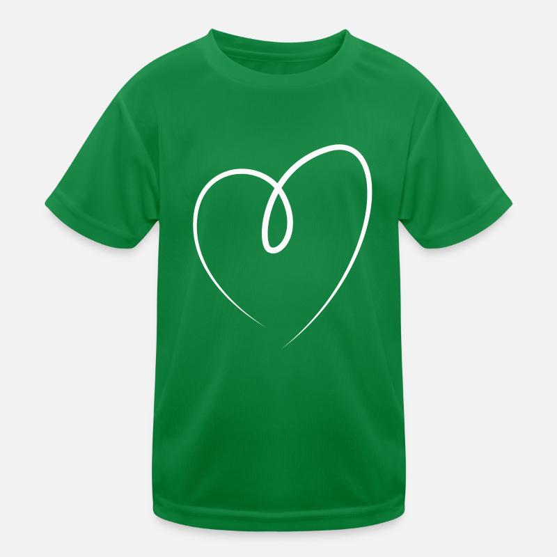 Weisses Herz Geschenkidee Kinder Funktions-T-Shirt