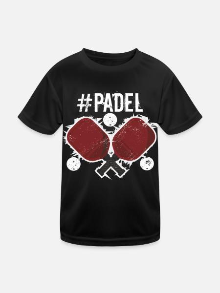 Padel - #Padel - Kids Functional T-Shirt - black - Front