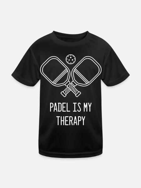 Padel - Le padel est ma thérapie - T-shirt sport Enfant - noir - Devant