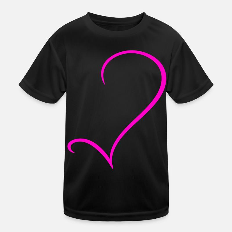 Half Pink Heart Kids Functional T-Shirt