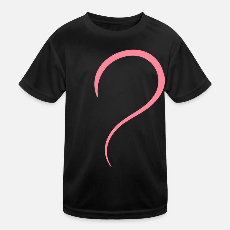 Halbes Herz Rosa Kinder Funktions-T-Shirt